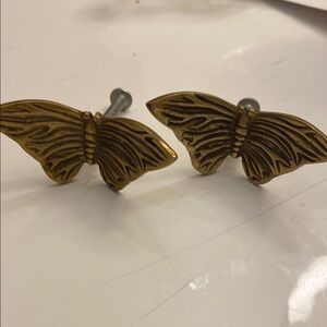 Butterfly Brass Drawer Knobs
